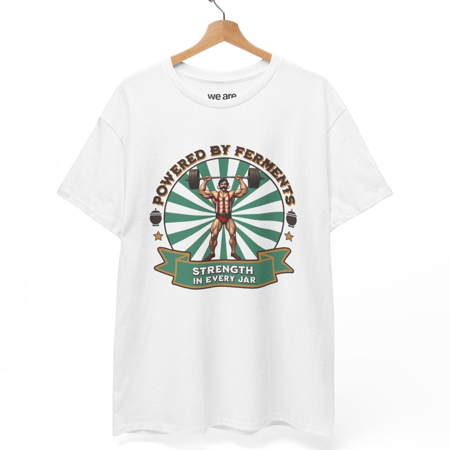 Powered by Ferments Vintage Strongman T-Shirt