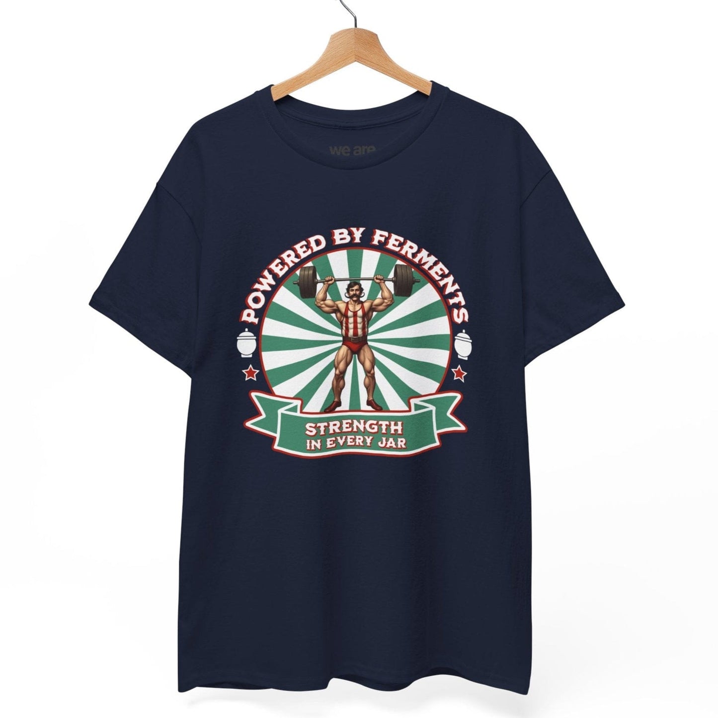 Powered by Ferments Vintage Strongman T-Shirt