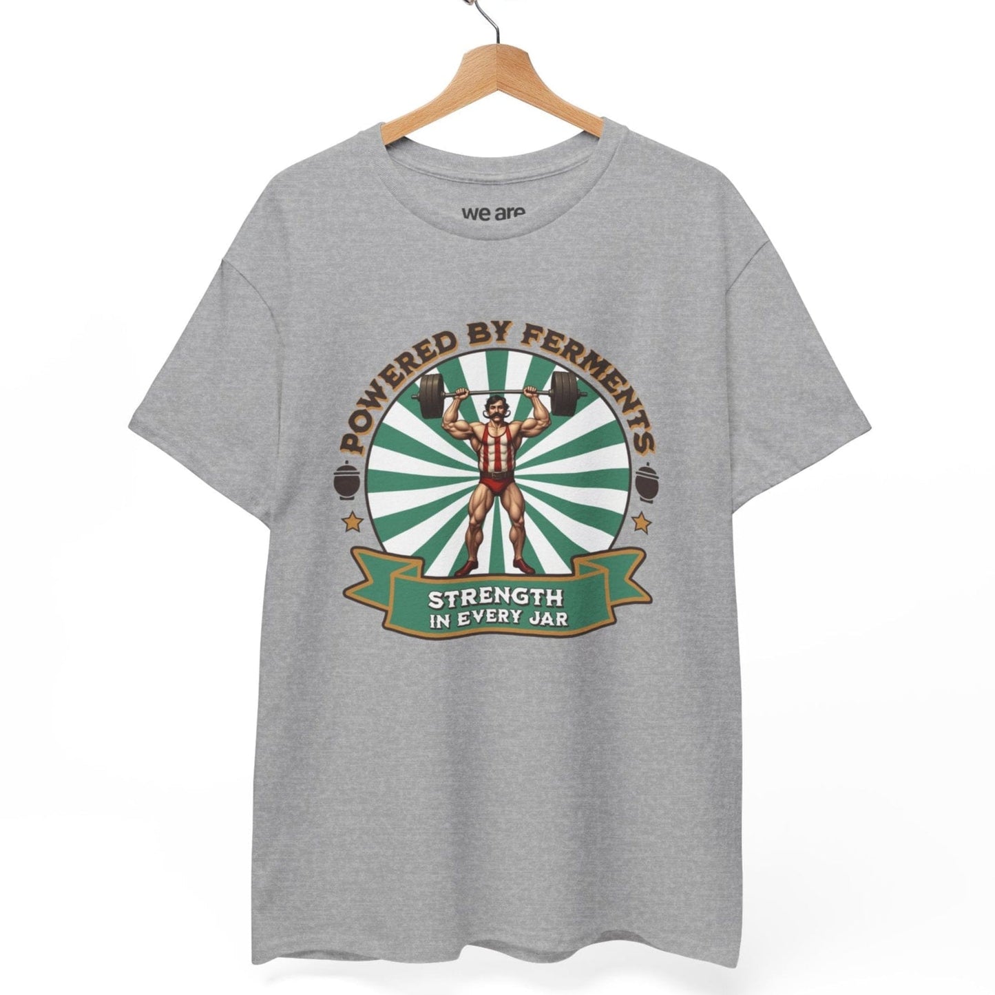 Powered by Ferments Vintage Strongman T-Shirt