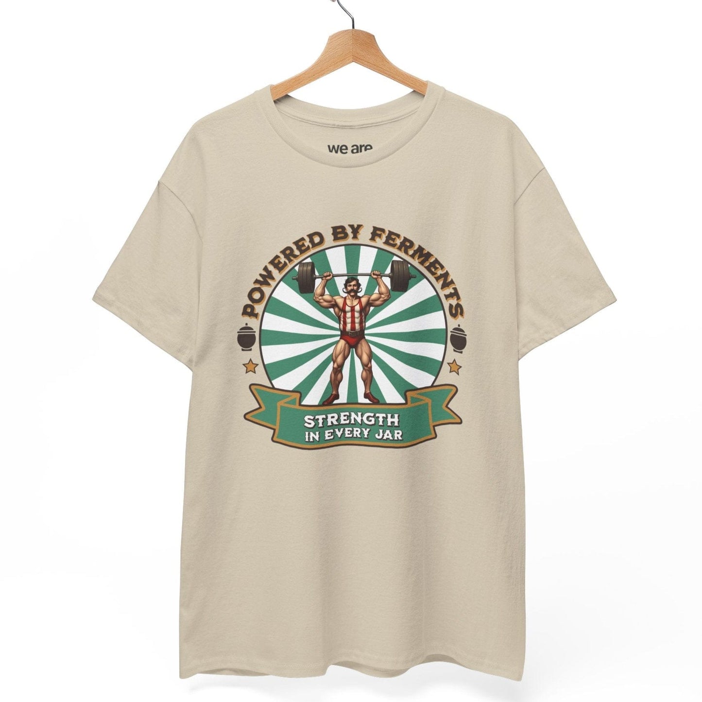 Powered by Ferments Vintage Strongman T-Shirt