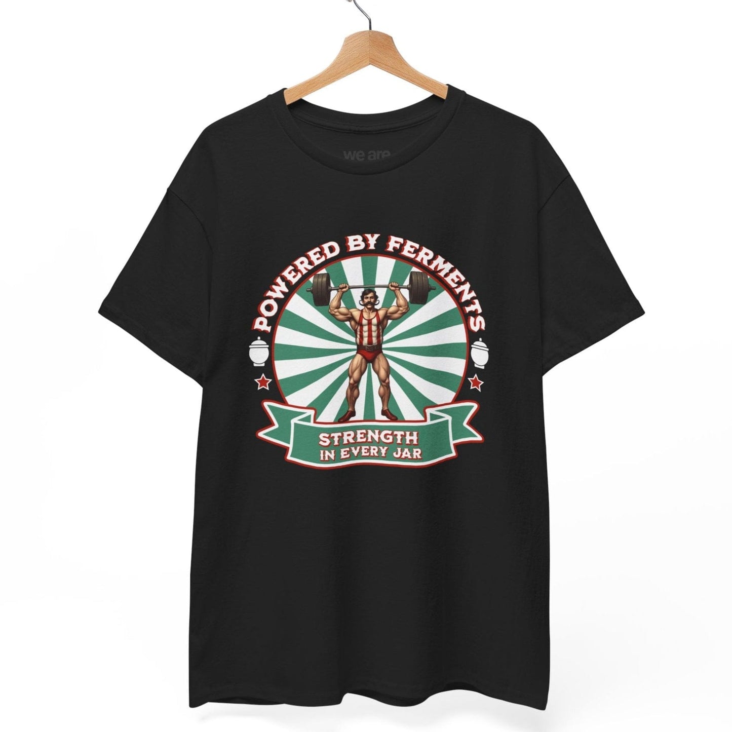 Powered by Ferments Vintage Strongman T-Shirt