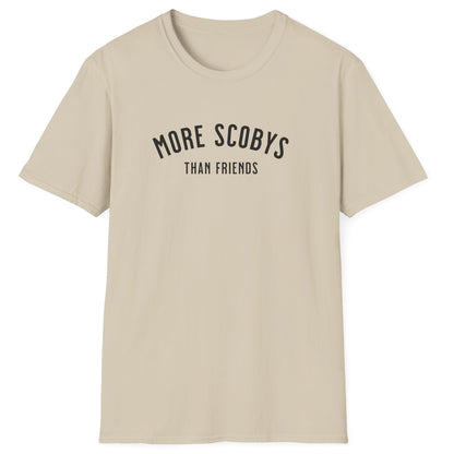 More SCOBYS Than Friends T-shirt, unisex beige cotton tee for kombucha brewers, introverts, and fermentation culture enthusiasts