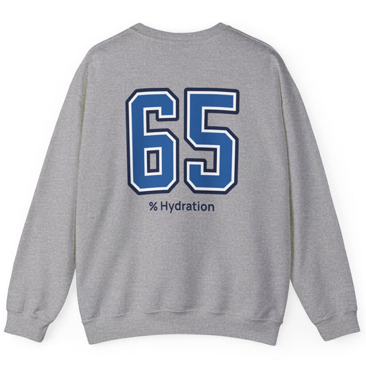 Sourdough baker’s % Hydration sweatshirt, minimalist grey sweatshirt with bold varsity number back print
