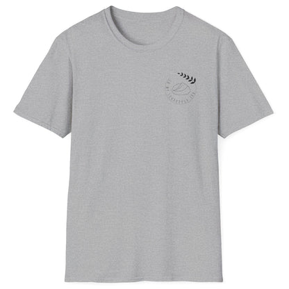 Grey "I'm In My Sourdough Era" T-shirt with minimalist typography for bread lovers and home bakers