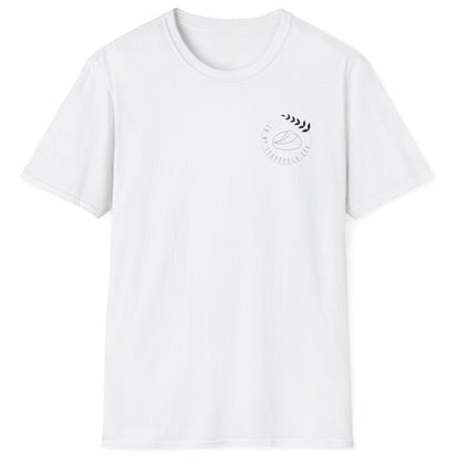 White "I'm In My Sourdough Era" T-shirt with minimalist typography for bread lovers and home bakers