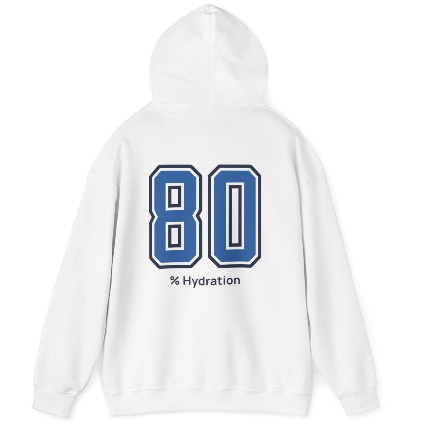 Sourdough baker’s % Hydration hoodie, minimalist white hoodie with bold varsity number back print